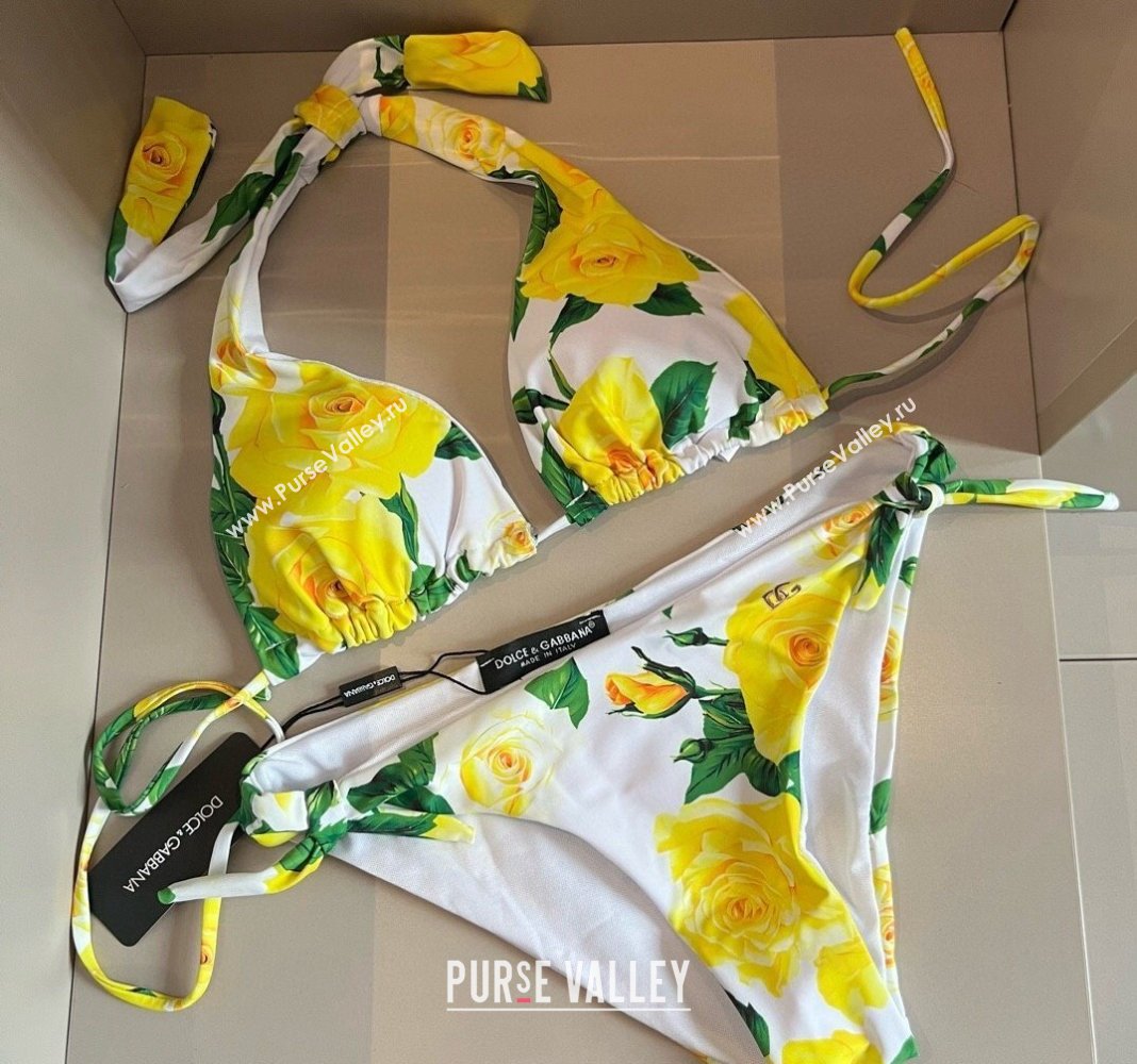 Dolce Gabbana DG Two Pieces Swimwear Yellow 2024 0618 (XMN-240618103)