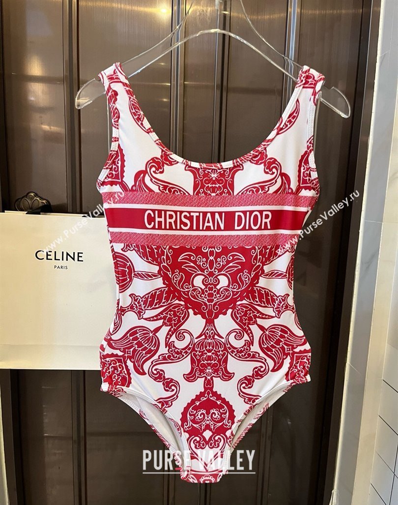 Dior Printed Swimwear Red 2024 061802 (XMN-240618090)