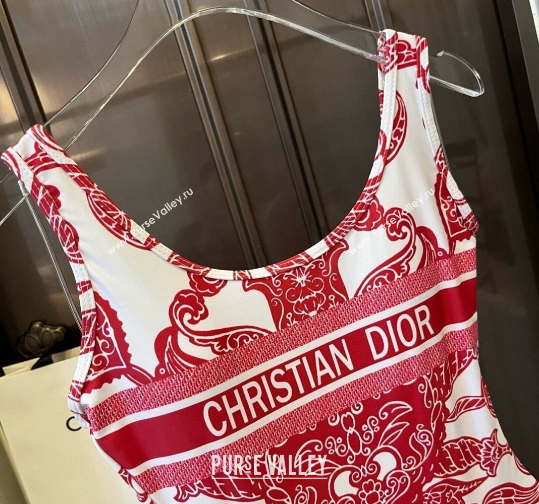 Dior Printed Swimwear Red 2024 061802 (XMN-240618090)