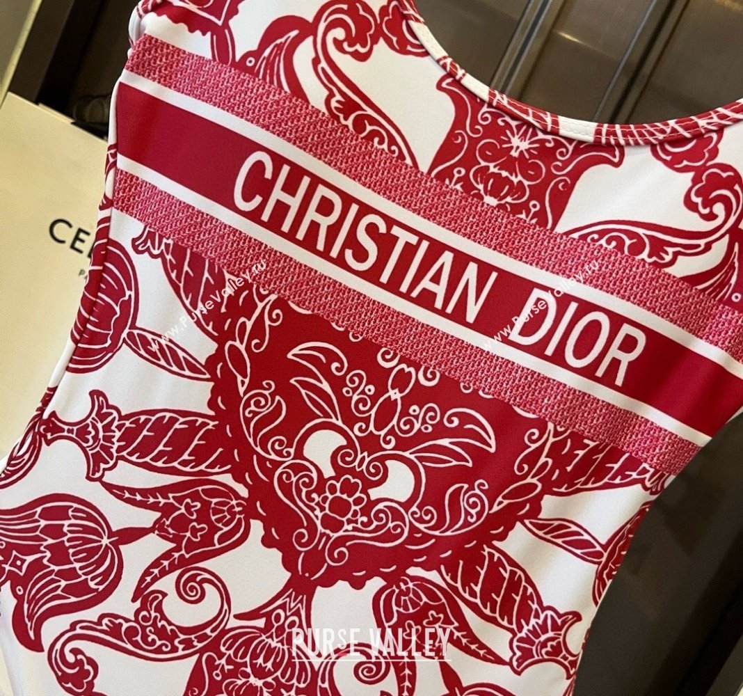 Dior Printed Swimwear Red 2024 061802 (XMN-240618090)