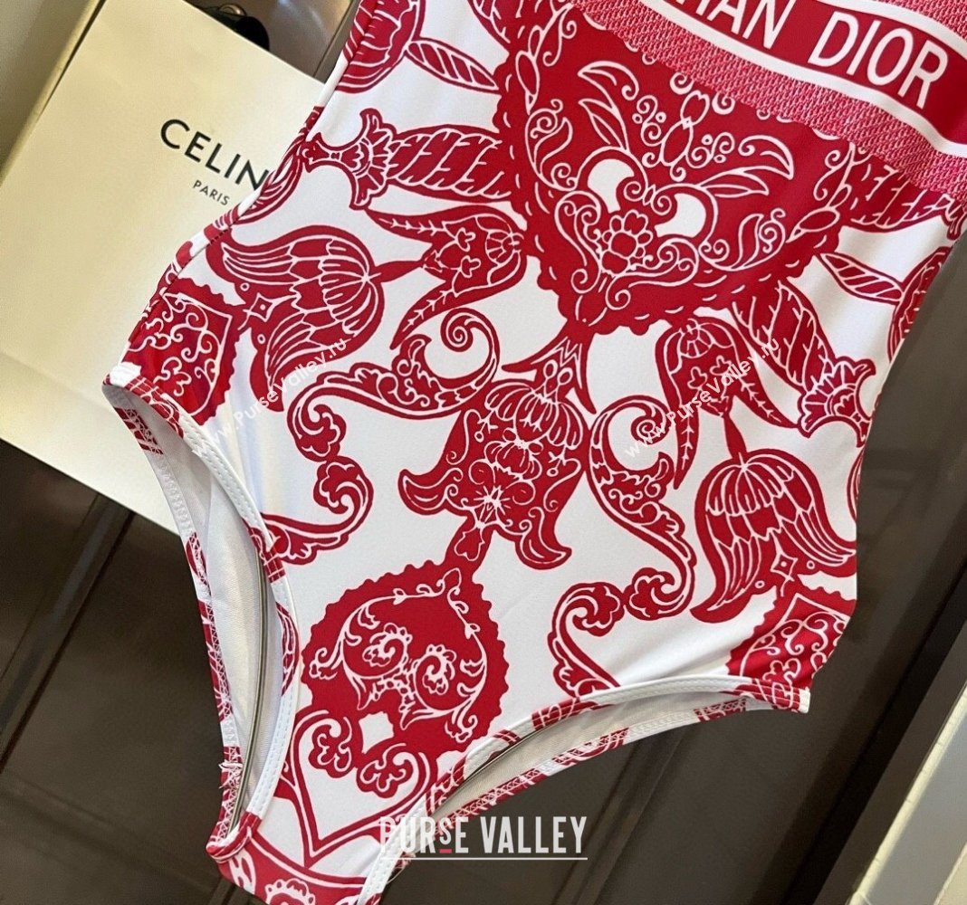 Dior Printed Swimwear Red 2024 061802 (XMN-240618090)