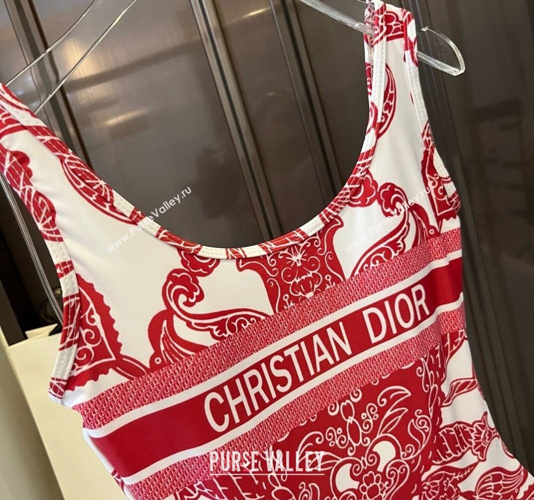 Dior Printed Swimwear Red 2024 061802 (XMN-240618090)