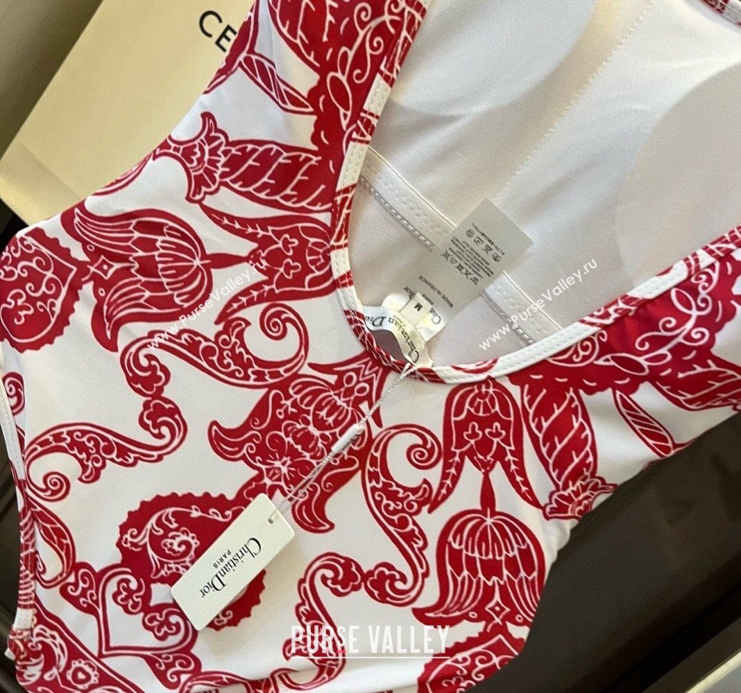 Dior Printed Swimwear Red 2024 061802 (XMN-240618090)