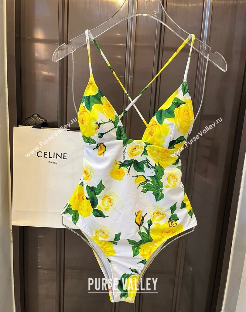 Dolce Gabbana DG One Pieces Swimwear Yellow 2024 0618 (XMN-240618104)