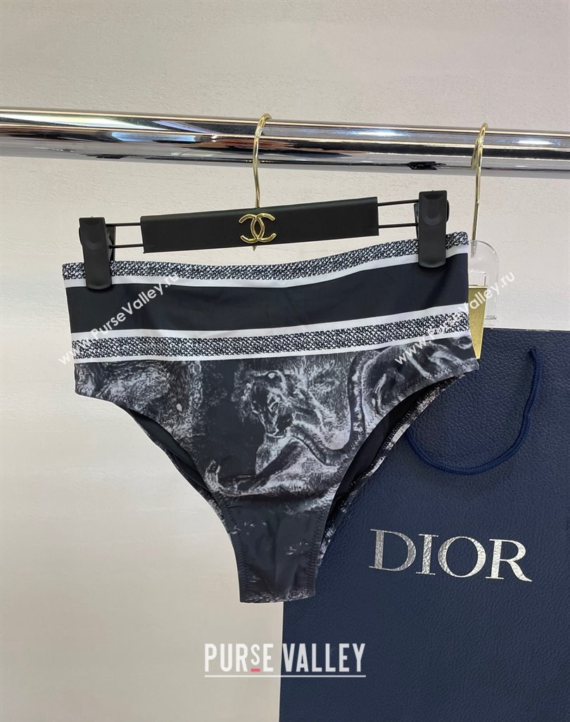 Dior Zipped Swimwear Black Print 2024 061802 (A-240618094)