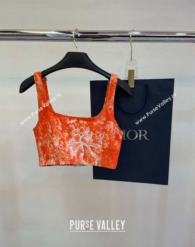 Dior Zipped Swimwear Orange Print 2024 061802 (A-240618097)