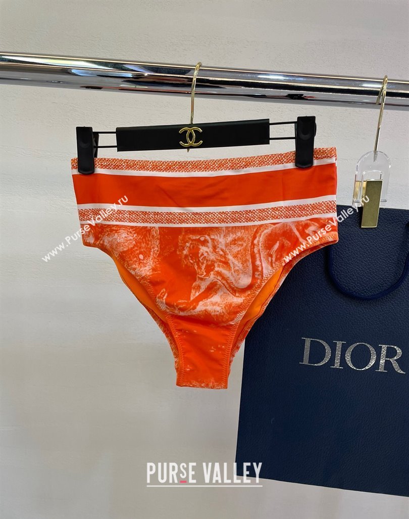 Dior Zipped Swimwear Orange Print 2024 061802 (A-240618097)