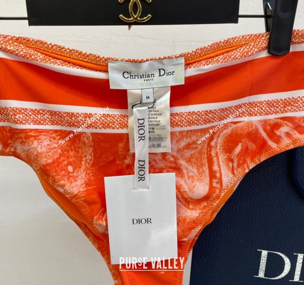 Dior Zipped Swimwear Orange Print 2024 061802 (A-240618097)