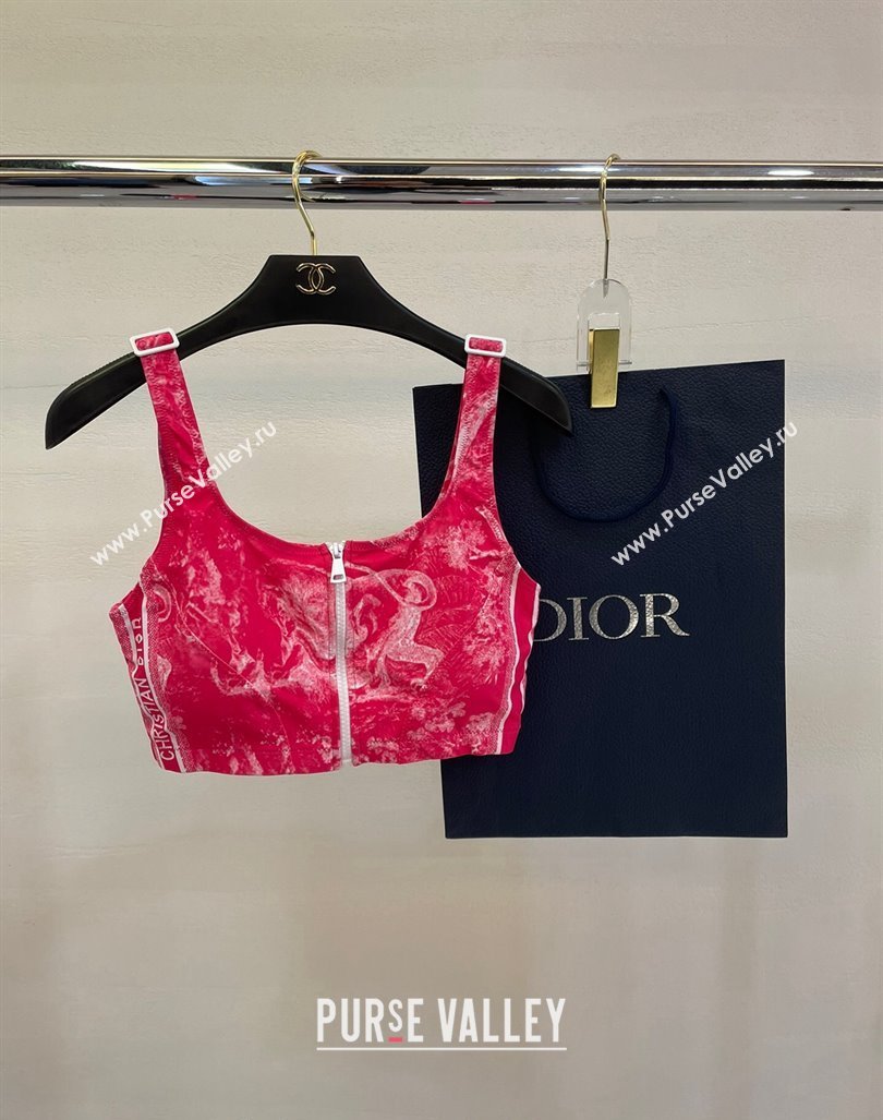 Dior Zipped Swimwear Pink Print 2024 061802 (A-240618098)