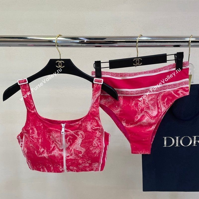 Dior Zipped Swimwear Pink Print 2024 061802 (A-240618098)