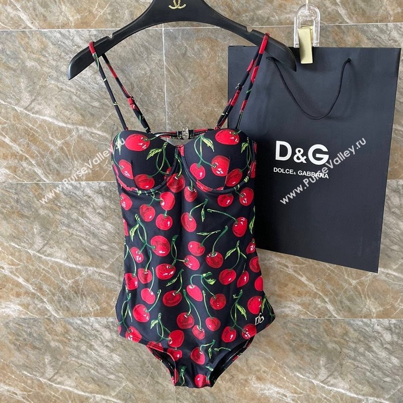 Dolce Gabbana DG Cherry Print Swimwear Red/Black 2024 0618 (A-240618105)