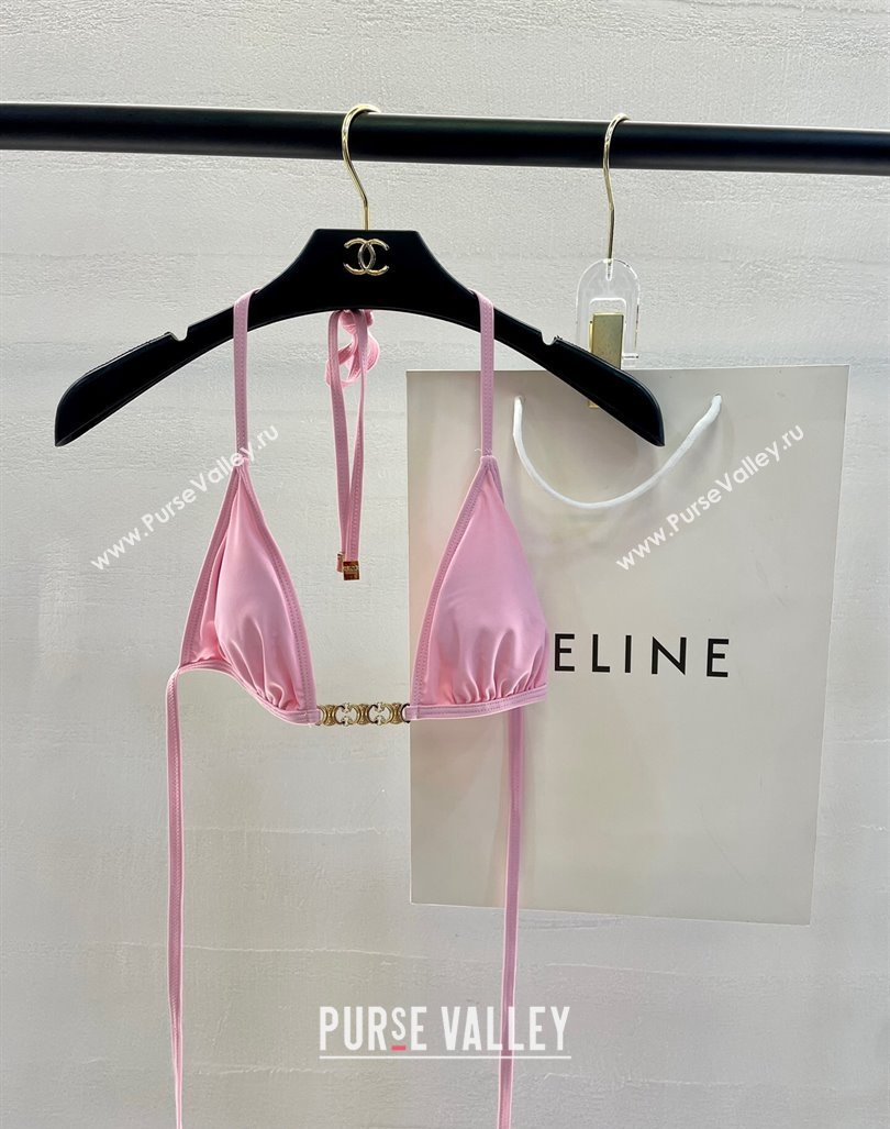 Celine Swimwear with Logo Chain Light Pink 2024 0618 (A-240618106)