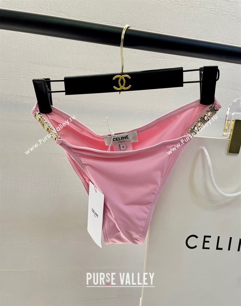 Celine Swimwear with Logo Chain Light Pink 2024 0618 (A-240618106)