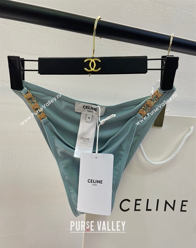 Celine Swimwear with Logo Chain Light Blue 2024 0618 (A-240618108)