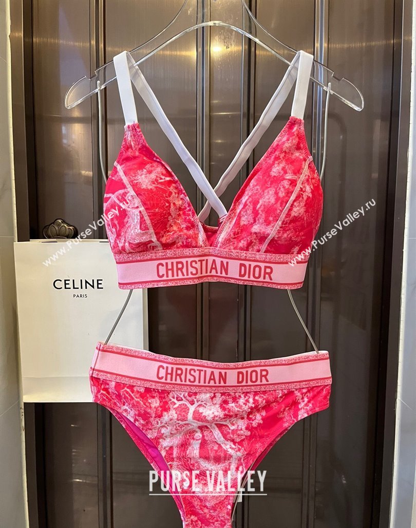 Dior Fluorescent Swimwear Pink 2024 0618 (XMN-240618083)