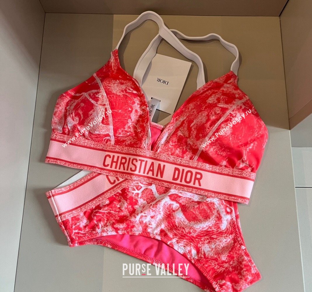 Dior Fluorescent Swimwear Pink 2024 0618 (XMN-240618083)