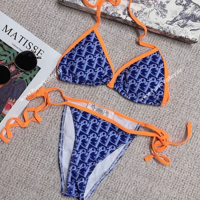 Dior Two-Pieces Swimwear Blue/Orange 2025 (WM-250313042)