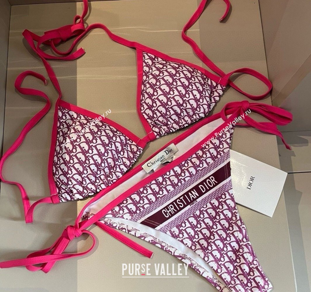Dior Two-Pieces Swimwear Dark Pink 2025 0313 (WM-250313044)