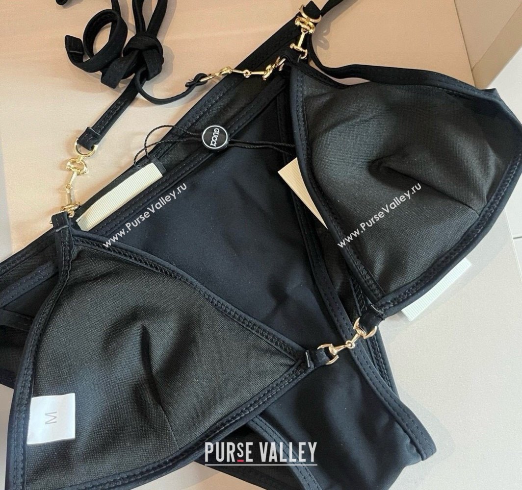 Gucci Two-Pieces Swimwear with Horsebit Black 2025 0313 (WM-250313068)
