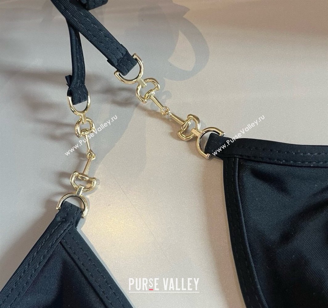 Gucci Two-Pieces Swimwear with Horsebit Black 2025 0313 (WM-250313068)