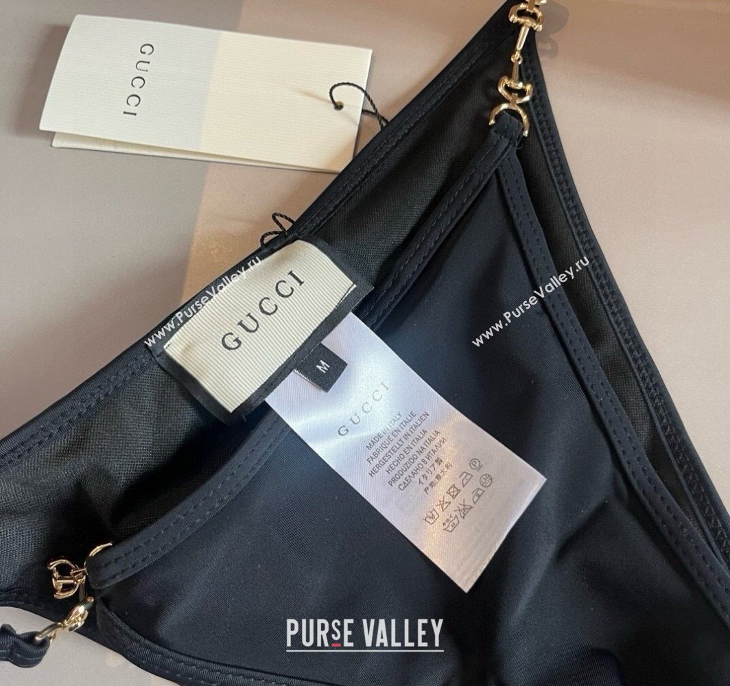 Gucci Two-Pieces Swimwear with Horsebit Black 2025 0313 (WM-250313068)