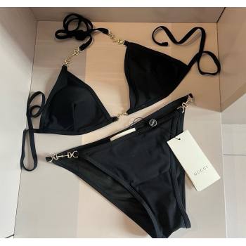 Gucci Two-Pieces Swimwear with Horsebit Black 2025 0313 (WM-250313068)