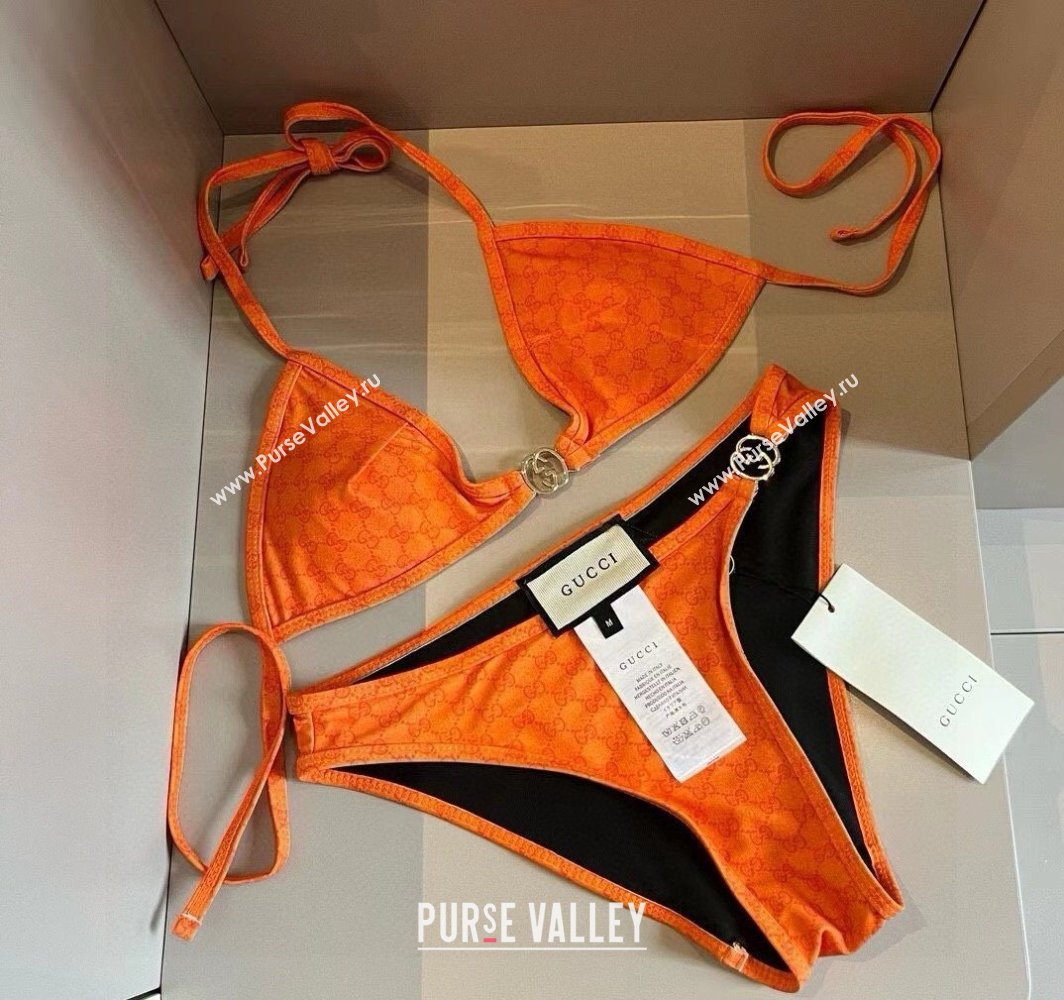 Gucci Two-Pieces Swimwear with Interlocking G Orange 2025 0313 (WM-250313070)