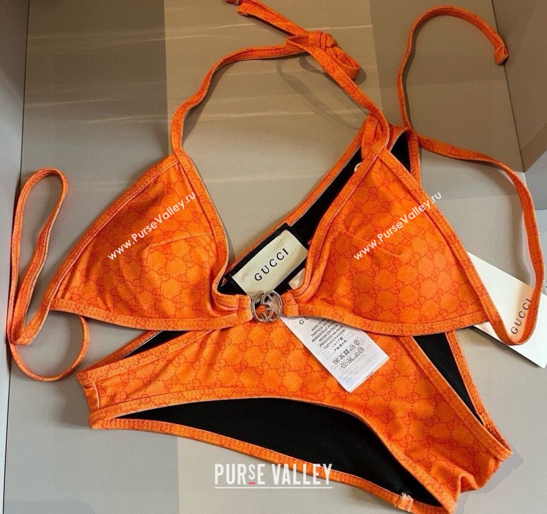 Gucci Two-Pieces Swimwear with Interlocking G Orange 2025 0313 (WM-250313070)