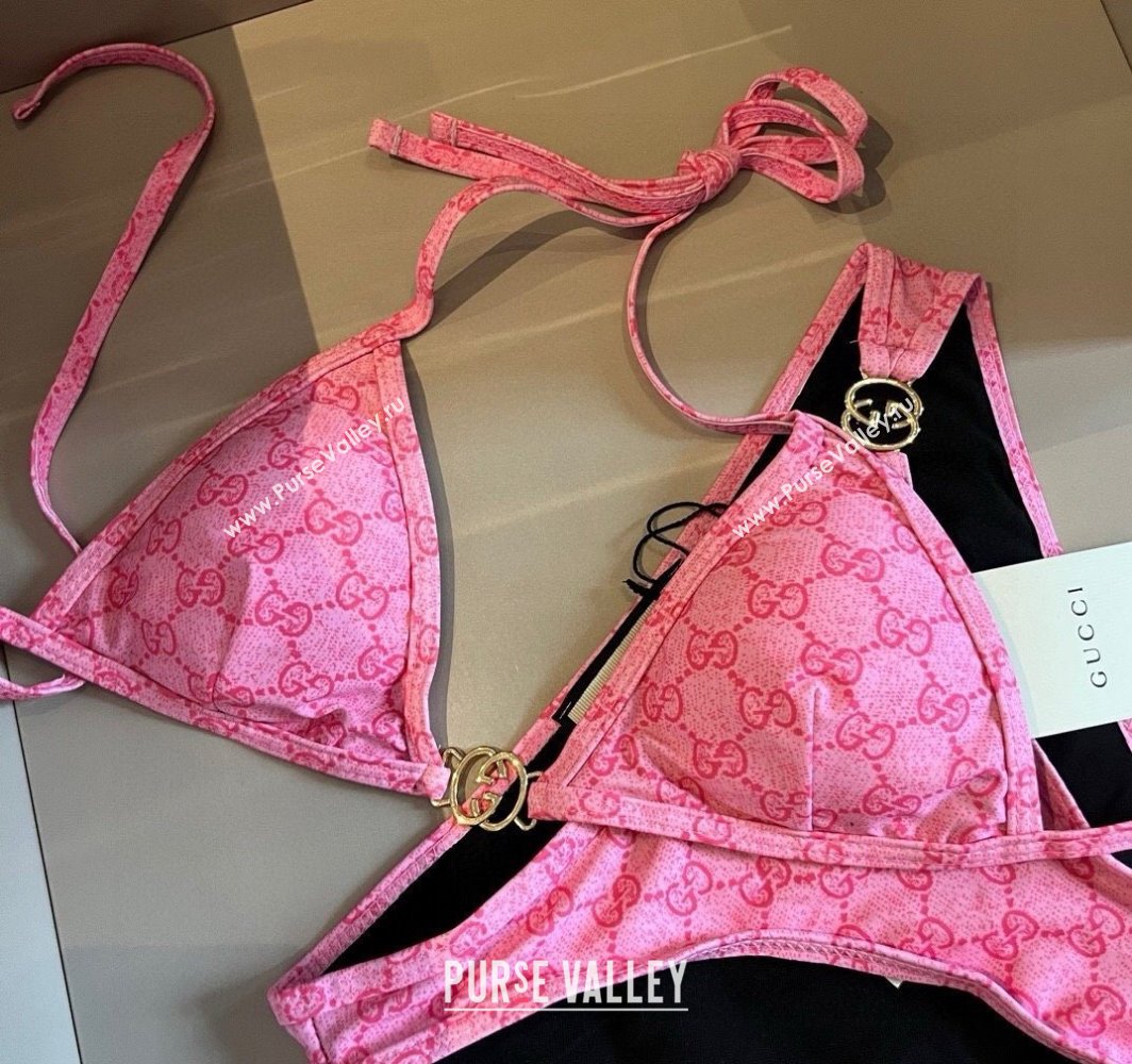 Gucci Two-Pieces Swimwear with Interlocking G Pink 2025 0313 (WM-250313071)
