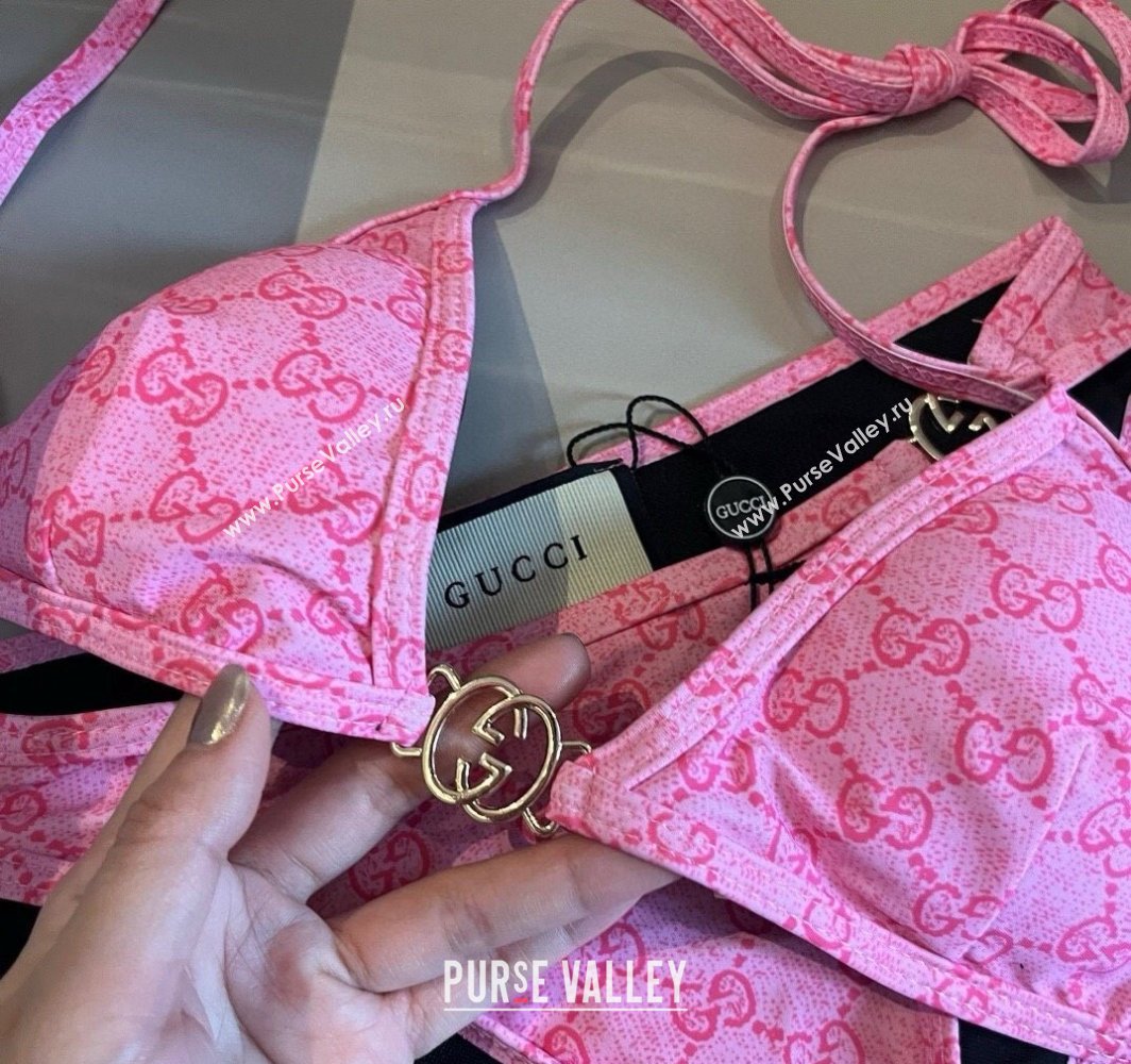 Gucci Two-Pieces Swimwear with Interlocking G Pink 2025 0313 (WM-250313071)