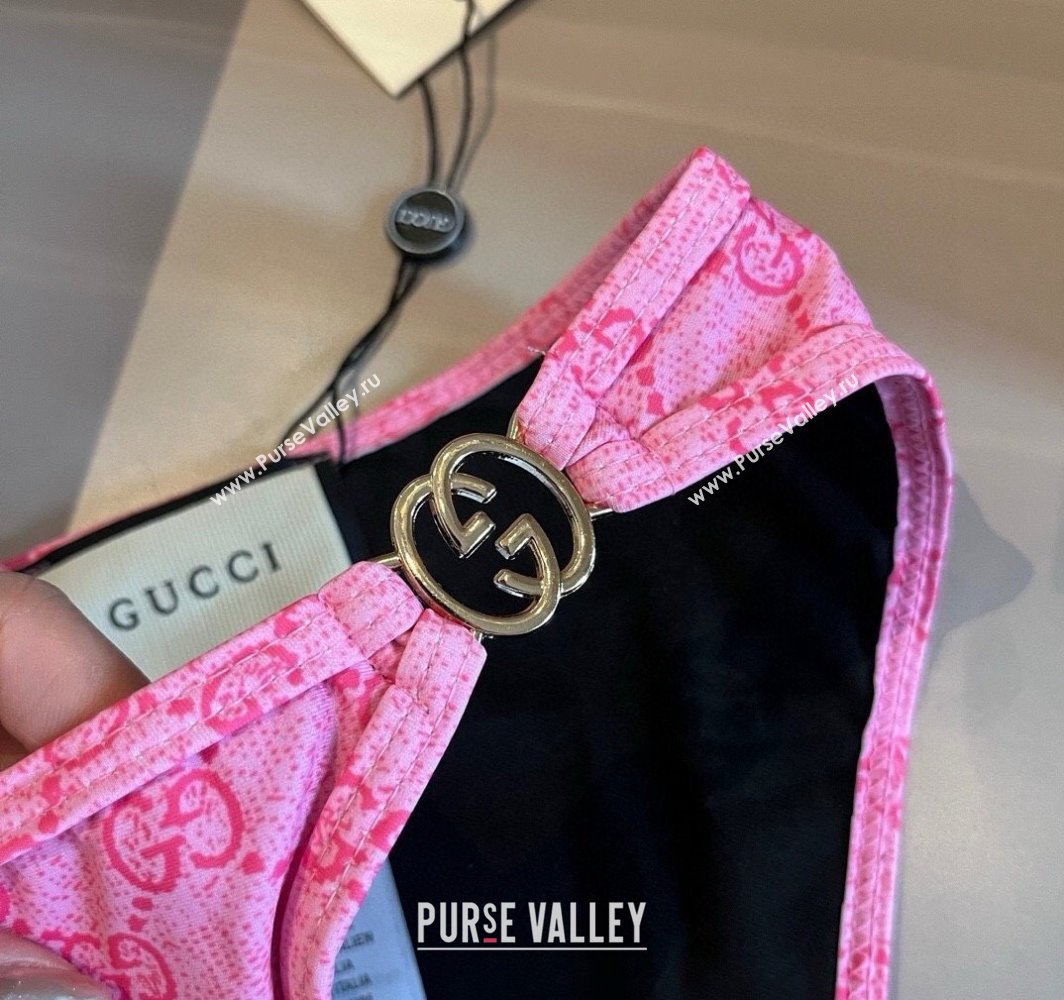 Gucci Two-Pieces Swimwear with Interlocking G Pink 2025 0313 (WM-250313071)