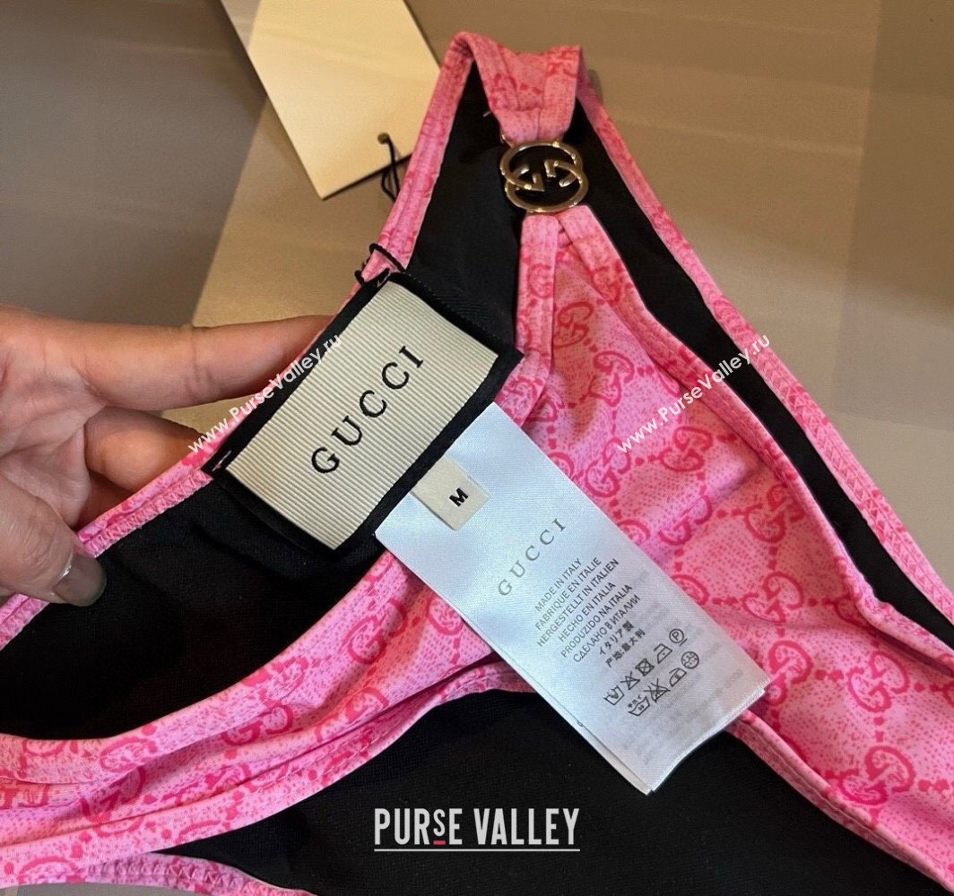 Gucci Two-Pieces Swimwear with Interlocking G Pink 2025 0313 (WM-250313071)