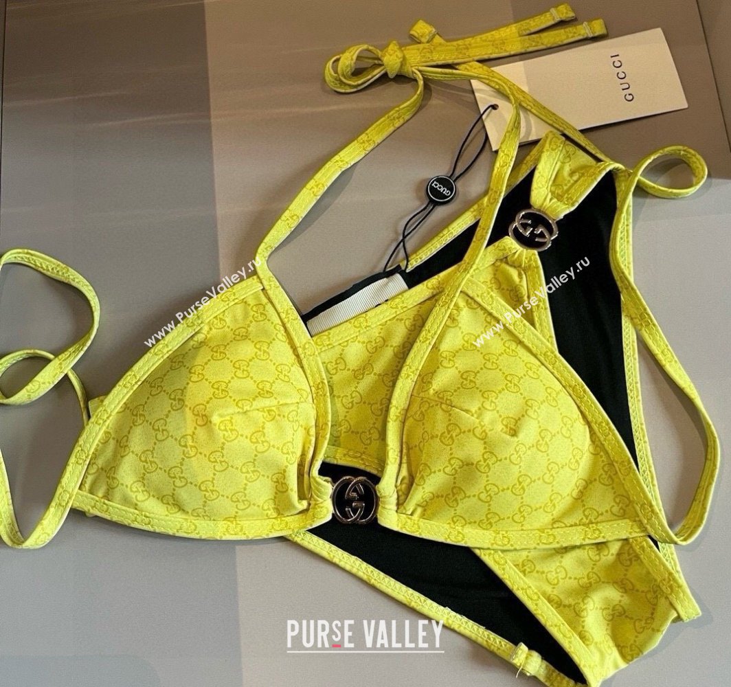 Gucci Two-Pieces Swimwear with Interlocking G Yellow 2025 0313 (WM-250313072)