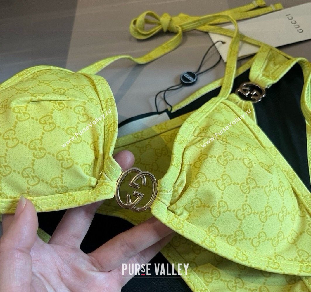 Gucci Two-Pieces Swimwear with Interlocking G Yellow 2025 0313 (WM-250313072)