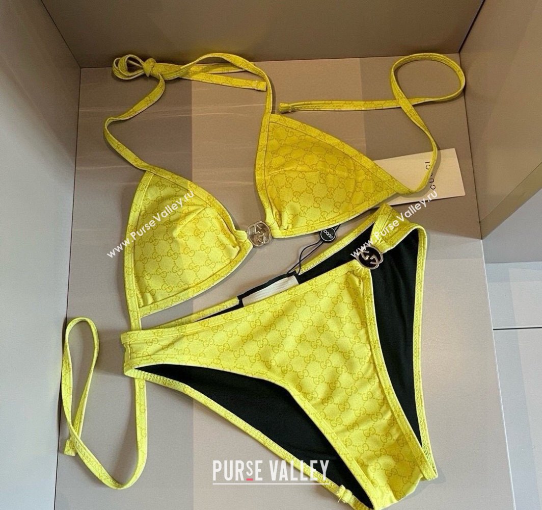 Gucci Two-Pieces Swimwear with Interlocking G Yellow 2025 0313 (WM-250313072)