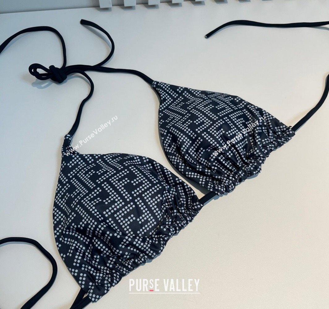 Fendi Dotted Logo Two-Pieces Swimwear Black 2025 (WM-250313019)