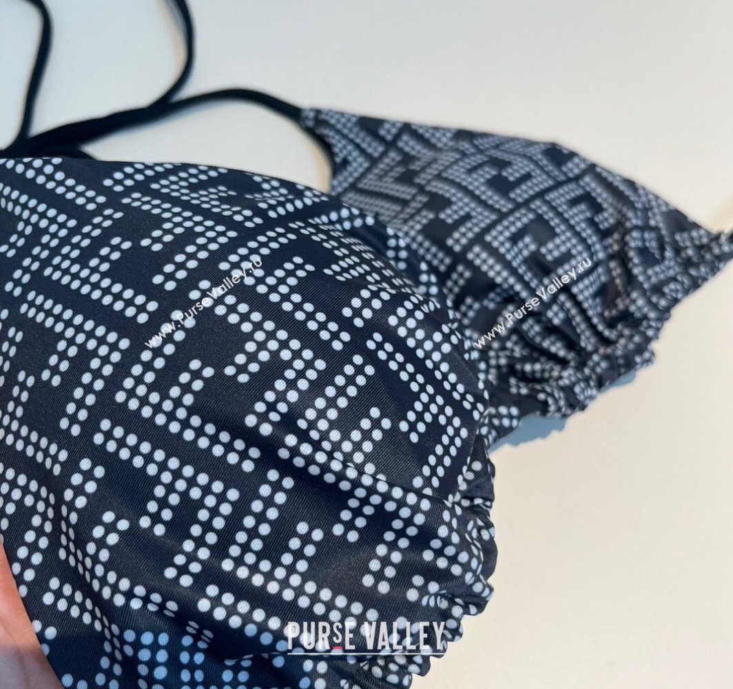 Fendi Dotted Logo Two-Pieces Swimwear Black 2025 (WM-250313019)