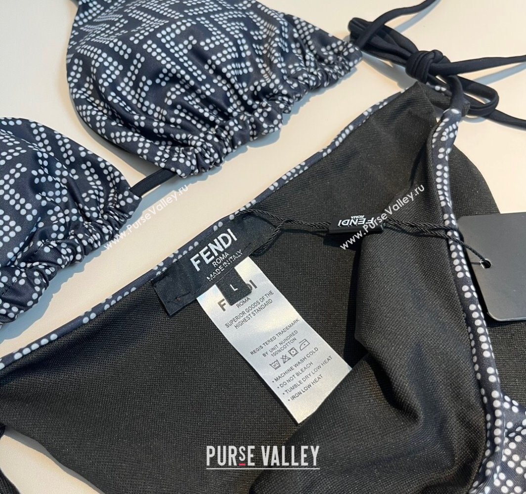 Fendi Dotted Logo Two-Pieces Swimwear Black 2025 (WM-250313019)