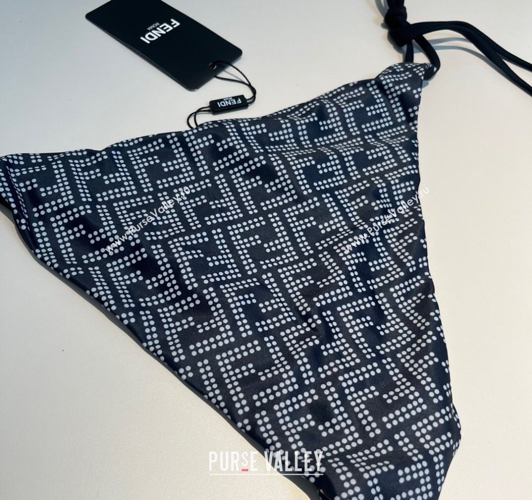Fendi Dotted Logo Two-Pieces Swimwear Black 2025 (WM-250313019)