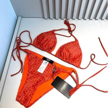 Fendi Dotted Logo Two-Pieces Swimwear Orange 2025 (WM-250313020)