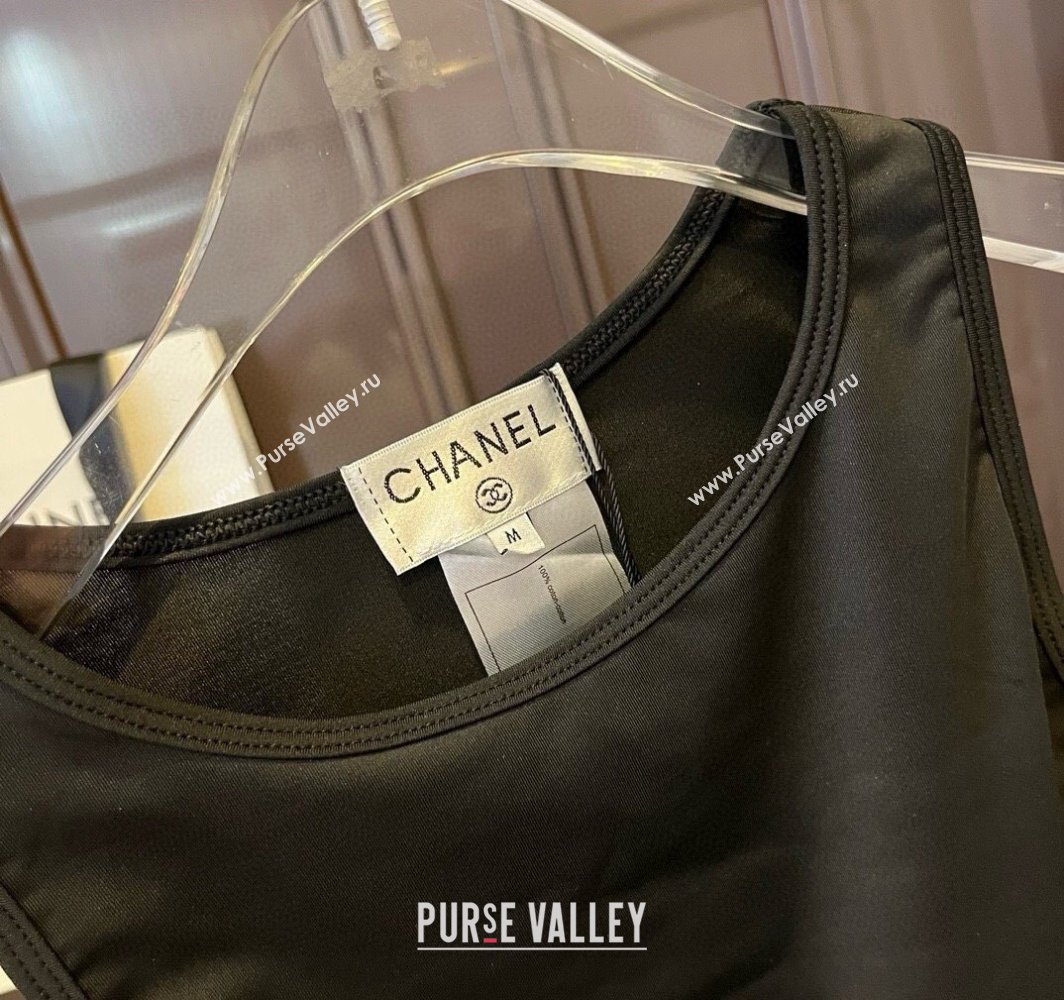 Chanel Yoga Activewear Set with Strass Black 2025 0314 (WM-250314001)