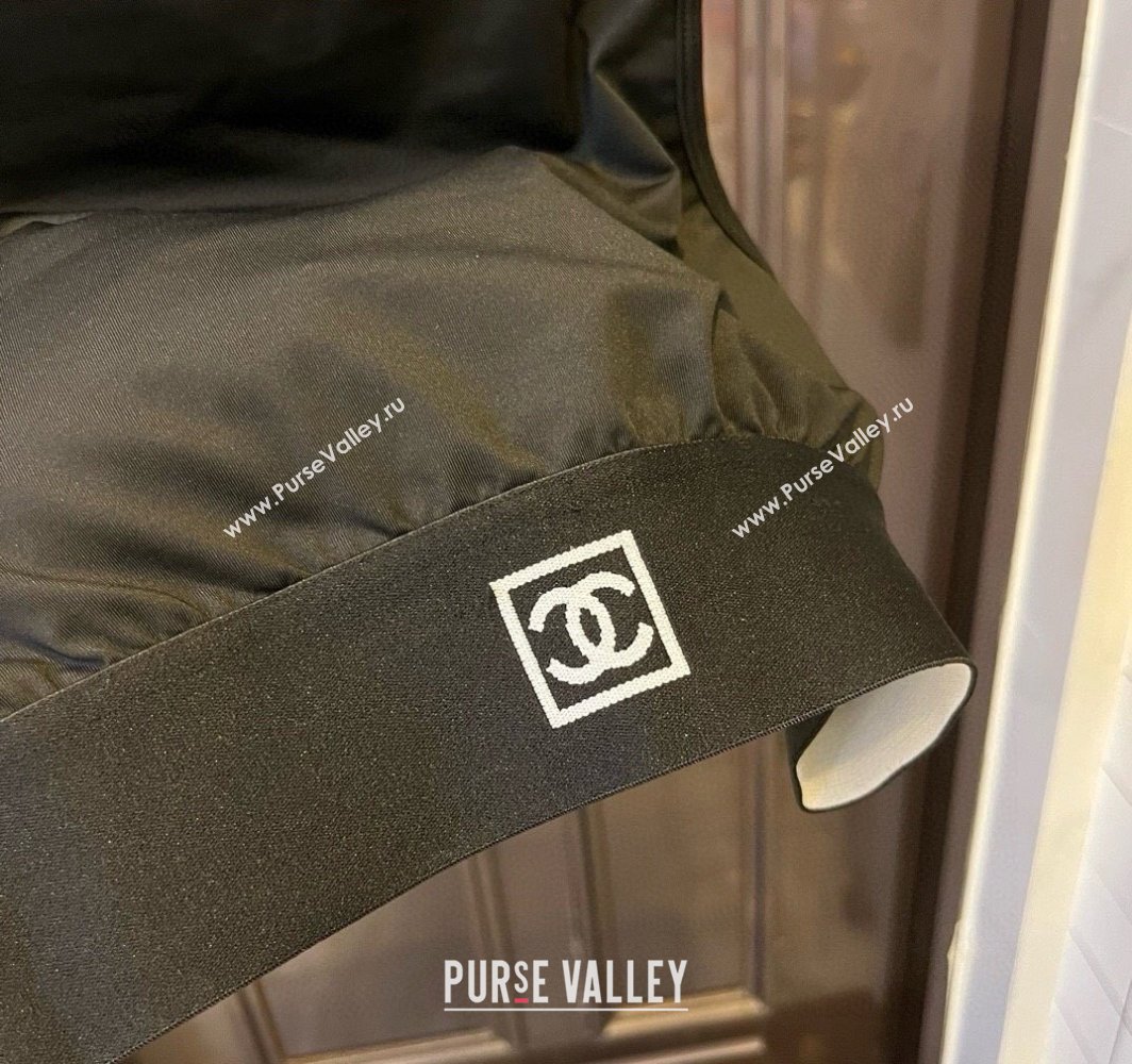 Chanel Yoga Activewear Set with Strass Black 2025 0314 (WM-250314001)