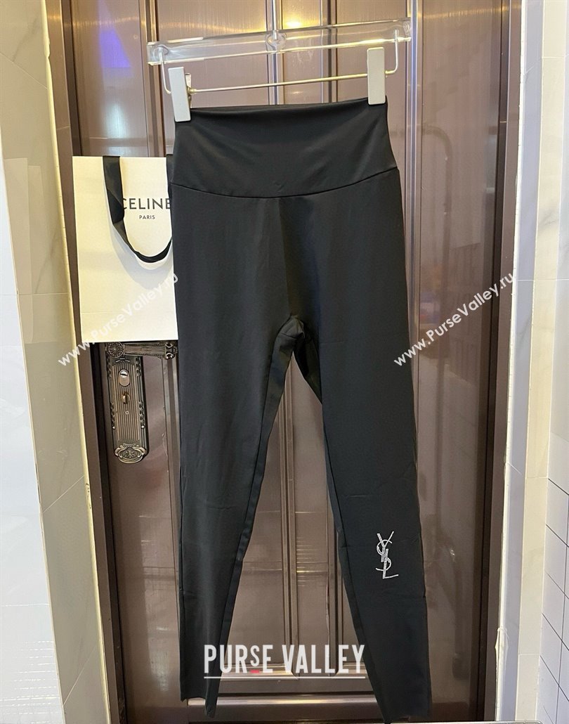 Saint Laurent Yoga Activewear Set with Strass Black 2025 0314 (WM-250314002)