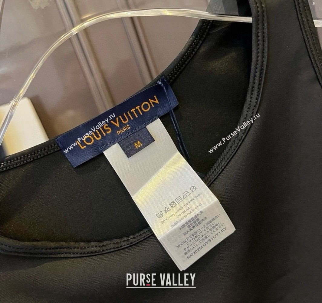 Louis Vuitton Yoga Activewear Set with Strass Black 2025 0314 (WM-250314003)