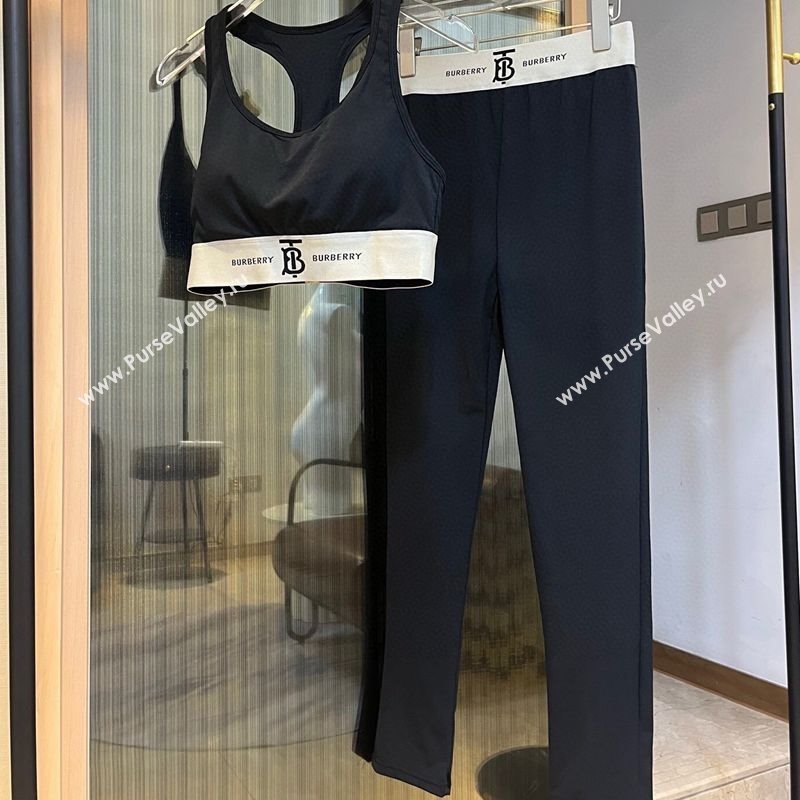 Burberry TB Yoga Activewear Set Black 2025 0314 (WM-250314005)