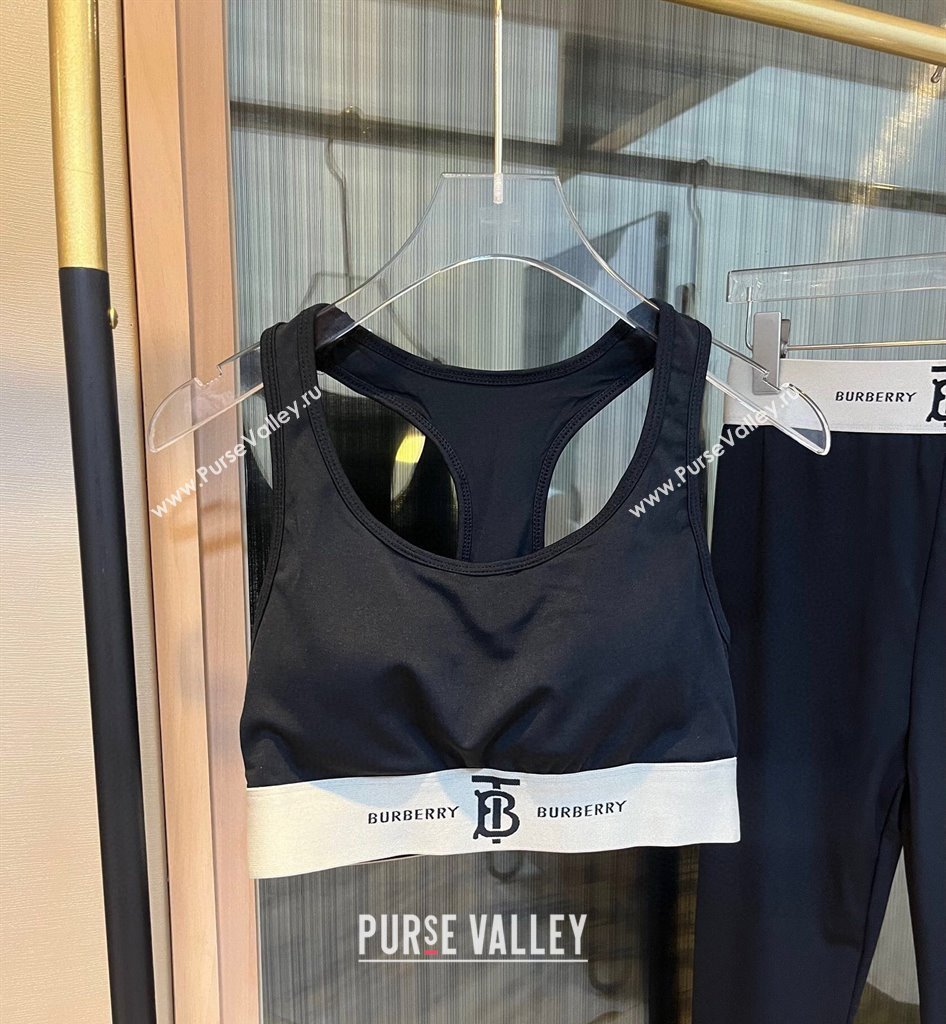 Burberry TB Yoga Activewear Set Black 2025 0314 (WM-250314005)