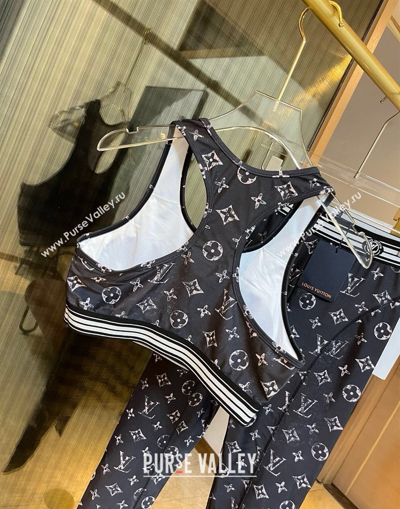 Louis Vuitton Yoga Activewear Set Black 2025 0314 (WM-250314007)