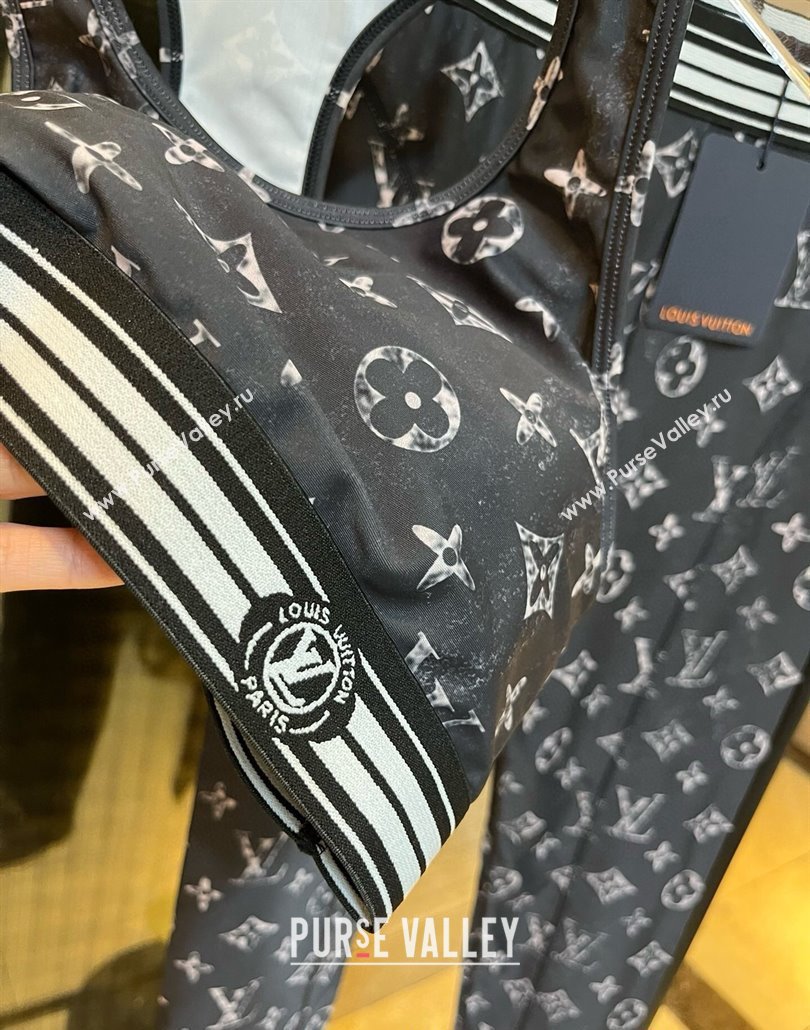 Louis Vuitton Yoga Activewear Set Black 2025 0314 (WM-250314007)