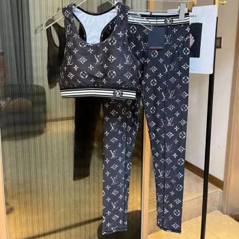 Louis Vuitton Yoga Activewear Set Black 2025 0314 (WM-250314007)