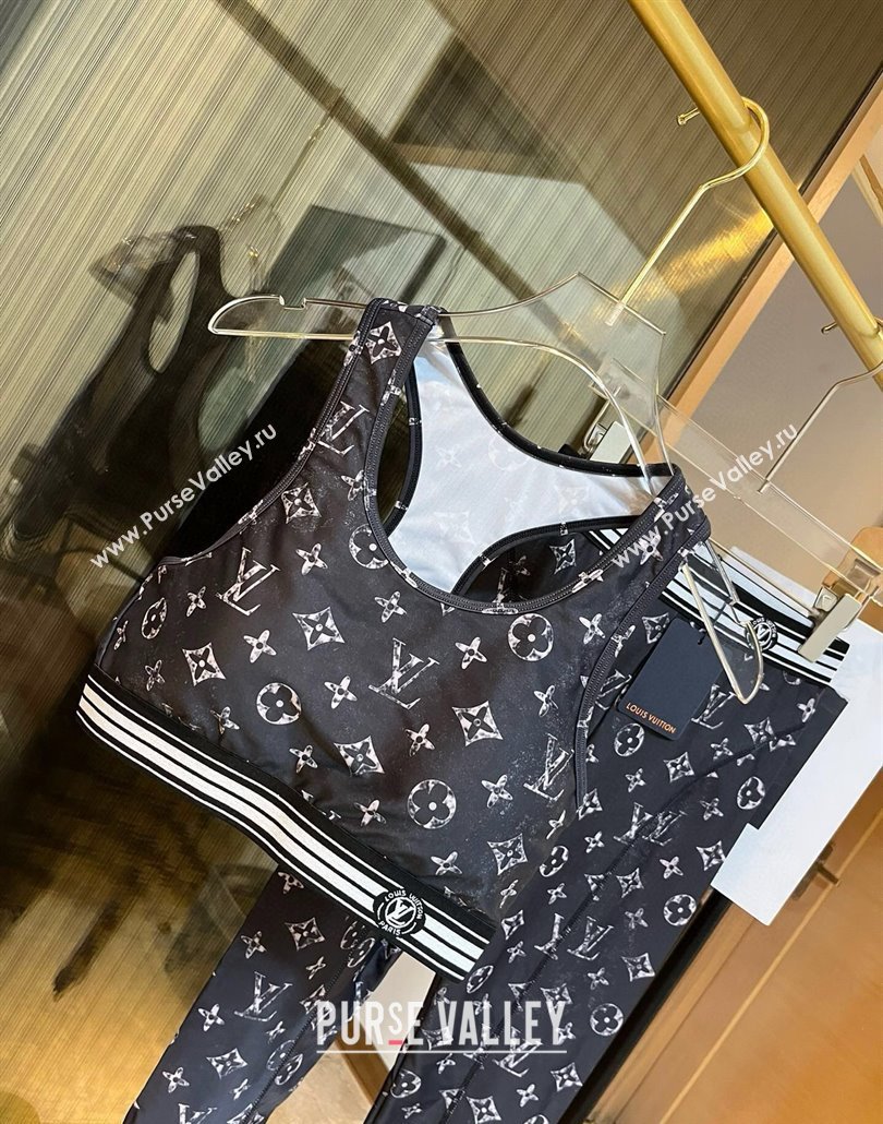 Louis Vuitton Yoga Activewear Set Black 2025 0314 (WM-250314007)